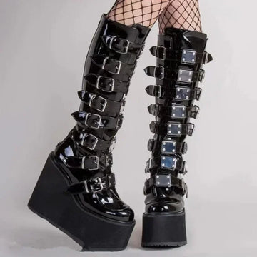 Gothic Boots With Buckle